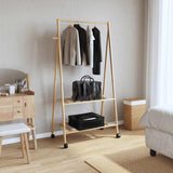 Kledingrek Met Schappen En Wielen 96X45,5X155,5 Cm