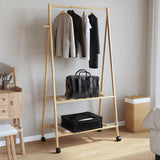 Kledingrek Met Schappen En Wielen 96X45,5X155,5 Cm