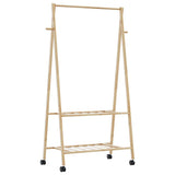 Kledingrek Met Schappen En Wielen 96X45,5X155,5 Cm