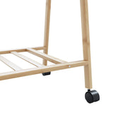 Kledingrek Met Schappen En Wielen 96X45,5X155,5 Cm