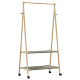 Kledingrek Met Schappen En Wielen 96X45,5X155,5 Cm