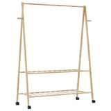 Kledingrek Met Schappen En Wielen 96X45,5X155,5 Cm