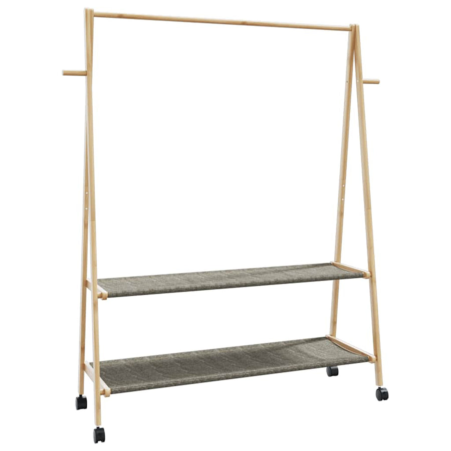 Kledingrek Met Schappen En Wielen 96X45,5X155,5 Cm