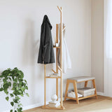 Kapstok Met Haken En Schappen 39X33X166 Cm Bamboe