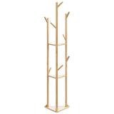 Kapstok Met Haken En Schappen 39X33X166 Cm Bamboe