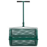 Compoststrooier 75L Ø40X60 Cm Staal Groen Acaciahout (Naturel)