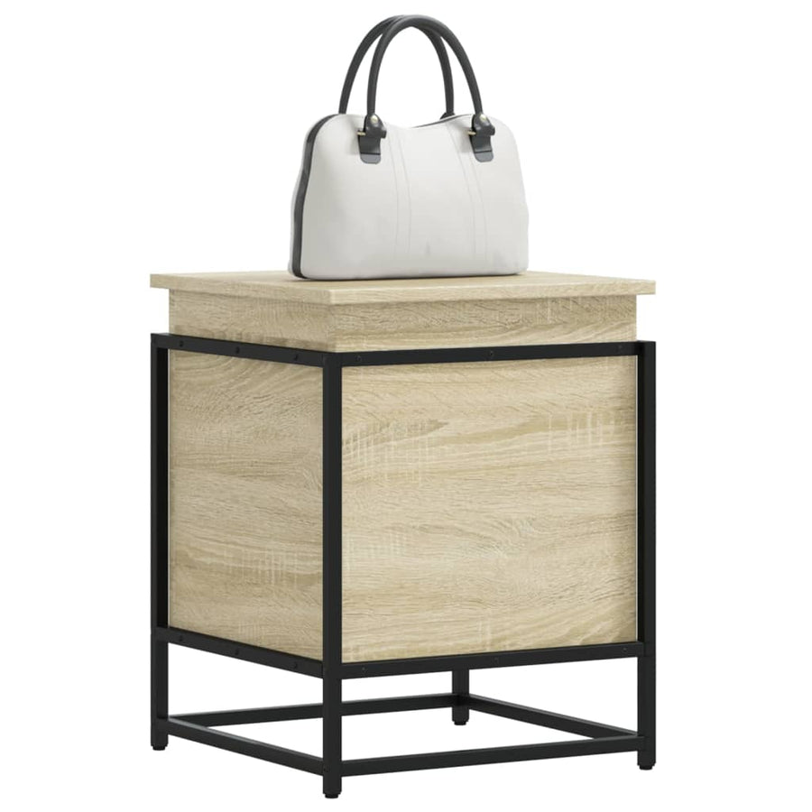 Opbergbox Met Deksel 100X40X51,5 Cm Bewerkt Hout Sonoma Eiken