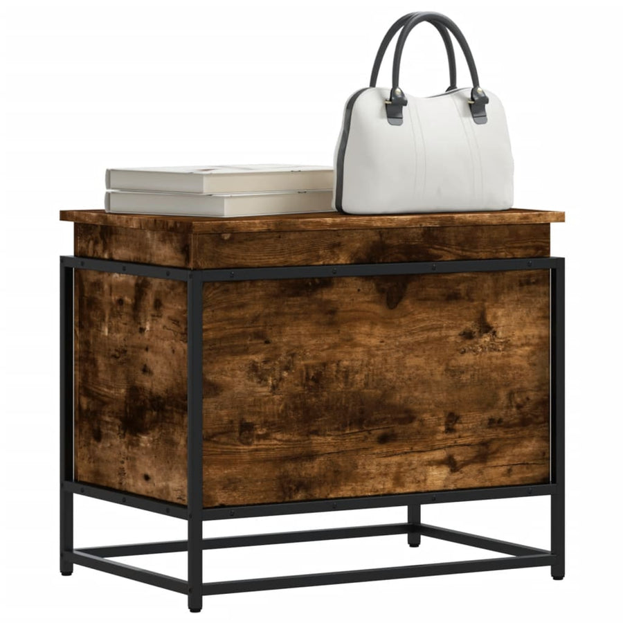 Opbergbox Met Deksel 100X40X51,5 Cm Bewerkt Hout Gerookt Eiken