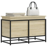 Opbergbox Met Deksel 100X40X51,5 Cm Bewerkt Hout Sonoma Eiken