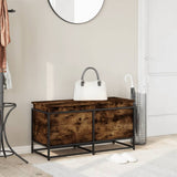 Opbergbox Met Deksel 100X40X51,5 Cm Bewerkt Hout Gerookt Eiken