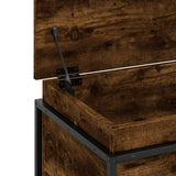 Opbergbox Met Deksel 100X40X51,5 Cm Bewerkt Hout Gerookt Eiken