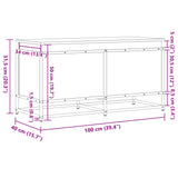 Opbergbox Met Deksel 100X40X51,5 Cm Bewerkt Hout Gerookt Eiken