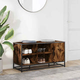 Schoenenbank 100X40X53,5Cm Bewerkt Hout En Metaal