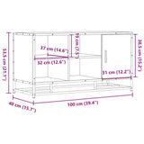 Schoenenbank 100X40X53,5Cm Bewerkt Hout En Metaal
