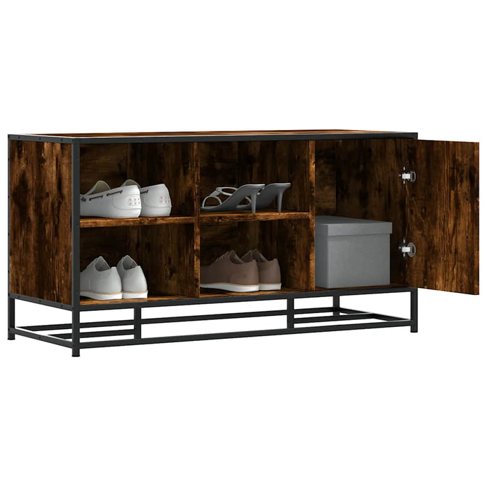 Schoenenbank 100X40X53,5Cm Bewerkt Hout En Metaal