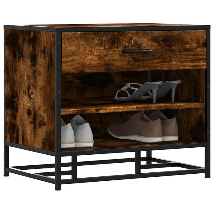Schoenenbank 60X40X53,5 Cm Bewerkt Hout En Metaal