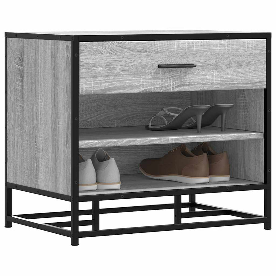 Schoenenbank 60X40X53,5 Cm Bewerkt Hout En Metaal