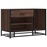 Schoenenbank 80X40X53,5 Cm Bewerkt Hout En Metaal Bruin Eiken