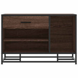 Schoenenbank 80X40X53,5 Cm Bewerkt Hout En Metaal Bruin Eiken
