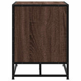 Schoenenbank 80X40X53,5 Cm Bewerkt Hout En Metaal Bruin Eiken