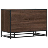 Schoenenbank 80X40X53,5 Cm Bewerkt Hout En Metaal Bruin Eiken