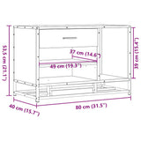 Schoenenbank 80X40X53,5 Cm Bewerkt Hout En Metaal Bruin Eiken