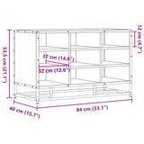 Schoenenbank 84X40X53,5 Cm Bewerkt Hout En Metaal