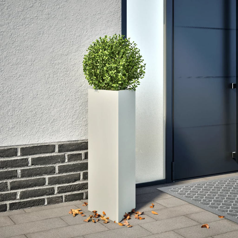 Plantenbakken Driehoek Staal Wit
