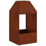 Vuurkorf Bruin 50 X 50 X 100 Cm Cortenstaal