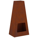 Vuurkorf Bruin 50 X 35 X 100 Cm Cortenstaal