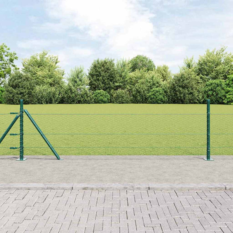 Hexagonale Omheining Met Betonnen Basis 25 X 0,5 M Bosgroen
