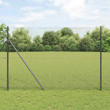 Gelaste Draadhek Grondbevestiging 10 X 1 M Pvc-Coated Staal Grijs