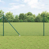 Gecombineerd Draadhek Met Spikes 25 X 0,5 M Pvc-Gecoate Staal Groen