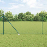 Gecombineerd Draadhek Met Spikes 25 X 0,5 M Pvc-Gecoate Staal Groen