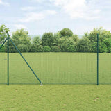 Gecombineerd Draadhek Met Spikes 25 X 0,5 M Pvc-Gecoate Staal Groen