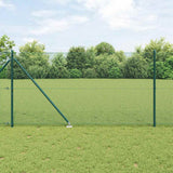Gecombineerd Draadhek Met Spikes 25 X 0,5 M Pvc-Gecoate Staal Groen