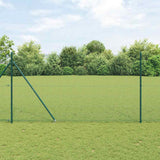 Gecombineerd Draadhek Met Spikes 25 X 0,5 M Pvc-Gecoate Staal Groen