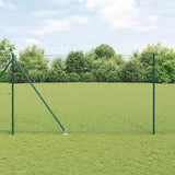 Gecombineerd Draadhek Met Spikes 25 X 0,5 M Pvc-Gecoate Staal Groen
