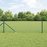 Gecombineerd Draadhek Met Spikes 25 X 0,5 M Pvc-Gecoate Staal Groen