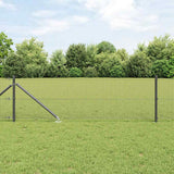 Gecombineerd Draadhek Met Spikes 25 X 1 M Pvc-Gecoate Staal Grijs