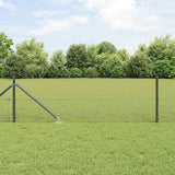 Gecombineerd Draadhek Met Spikes 25 X 1 M Pvc-Gecoate Staal Grijs