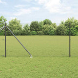 Gecombineerd Draadhek Met Spikes 25 X 1 M Pvc-Gecoate Staal Grijs