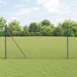 Gecombineerd Draadhek Met Spikes 25 X 1 M Pvc-Gecoate Staal Grijs