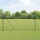 Gecombineerd Draadhek Met Spikes 25 X 1 M Pvc-Gecoate Staal Grijs