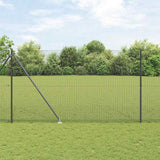 Gecombineerd Draadhek Met Spikes 25 X 1 M Pvc-Gecoate Staal Grijs