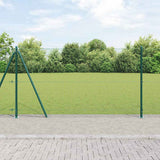 Gelast Draadhek Met Betonnen Basis 25 X 0,5 M Pvc-Coated Staal Groen