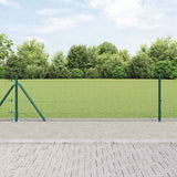 Gelast Draadhek Met Betonnen Basis 25 X 0,5 M Pvc-Coated Staal Groen