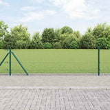 Gelast Draadhek Met Betonnen Basis 25 X 0,5 M Pvc-Coated Staal Groen