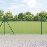 Gelast Draadhek Met Betonnen Basis 25 X 0,5 M Pvc-Coated Staal Groen
