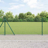 Gelast Draadhek Met Betonnen Basis 25 X 0,5 M Pvc-Coated Staal Groen